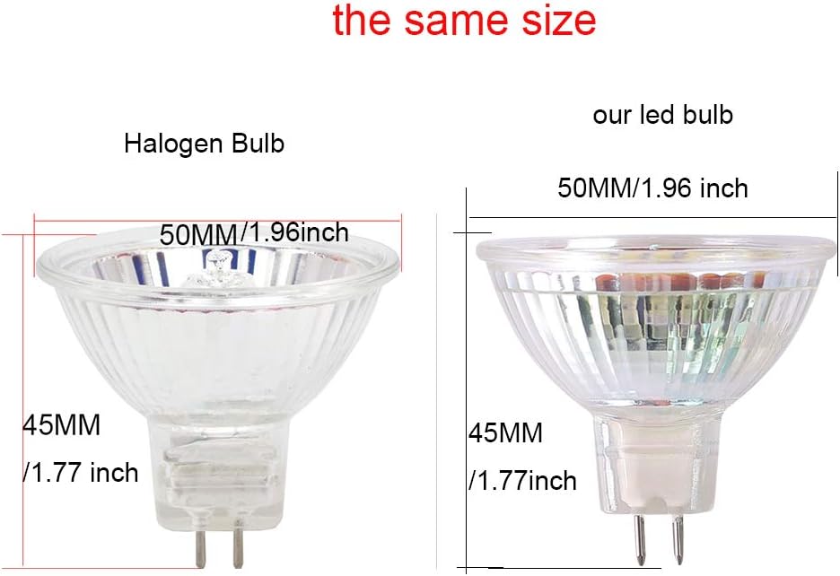 Outdoor Landscape Lighting LED 12V Low Voltage 4-Pack MR16 5W 110V-130V GU5.3 LED Bulbs Dimmable Energy Saving Light 120 Degree Beam Angle 120V Line Voltage