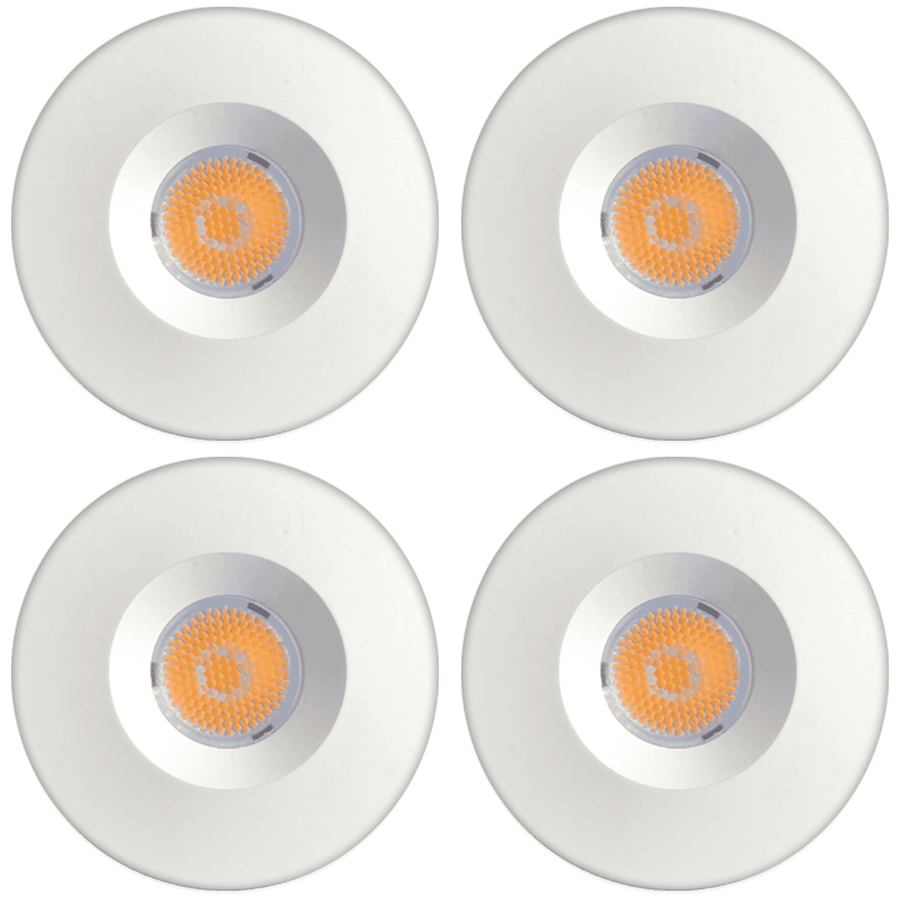 Outdoor Landscape Lighting LED 12V Low Voltage CB15 4x/8x/12x Package 1.5W DC12V Low Voltage Round Recessed Cast Aluminum Cabinet Light Energy Saving Dimmable LED Downlighting 3000K or 5000K White 4 Pack