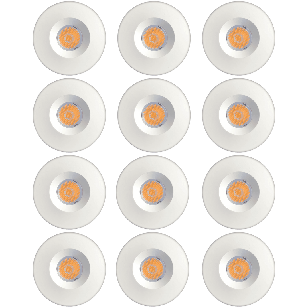 Outdoor Landscape Lighting LED 12V Low Voltage CB15 4x/8x/12x Package 1.5W DC12V Low Voltage Round Recessed Cast Aluminum Cabinet Light Energy Saving Dimmable LED Downlighting 3000K or 5000K White 12 Pack
