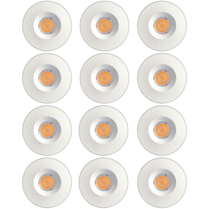 Outdoor Landscape Lighting LED 12V Low Voltage CB15 4x/8x/12x Package 1.5W DC12V Low Voltage Round Recessed Cast Aluminum Cabinet Light Energy Saving Dimmable LED Downlighting 3000K or 5000K White 12 Pack