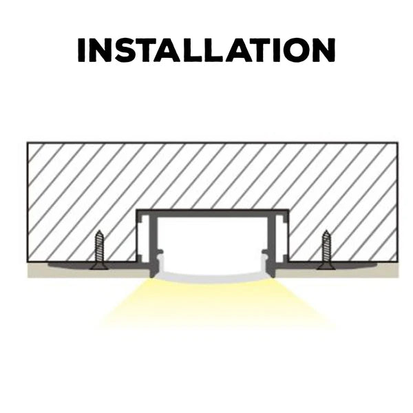 Outdoor Landscape Lighting LED 12V Low Voltage BN5615 Plaster In 8 ft Aluminum Channel 2.42"x 0.55" 10 Pack LED Strip Light Cover End Caps