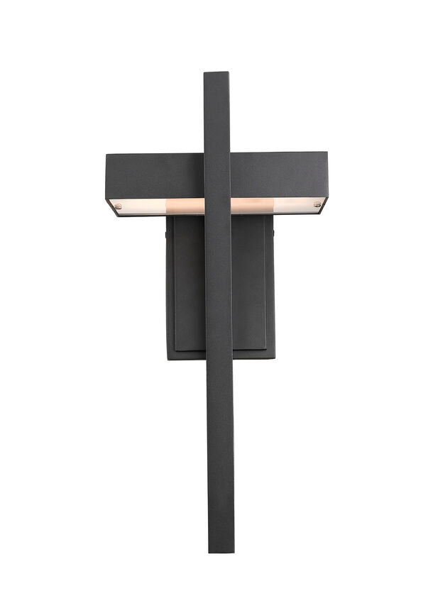 Outdoor Landscape Lighting LED 12V Low Voltage Luttrel 566B Outdoor Wall Sconce 8.75" x 8.62" x 18" Black Aluminum Frosted Glass Non-Dimmable 12W LED-Integrated Line Voltage 120V for Porch, Patio, Garage, Garden, Exterior Lighting