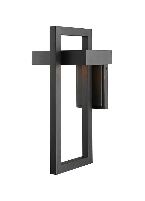 Outdoor Landscape Lighting LED 12V Low Voltage Luttrel 566B Outdoor Wall Sconce 8.75" x 8.62" x 18" Black Aluminum Frosted Glass Non-Dimmable 12W LED-Integrated Line Voltage 120V for Porch, Patio, Garage, Garden, Exterior Lighting