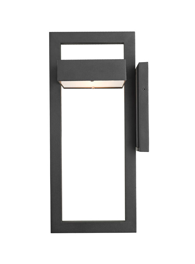 Outdoor Landscape Lighting LED 12V Low Voltage Luttrel 566B Outdoor Wall Sconce 8.75" x 8.62" x 18" Black Aluminum Frosted Glass Non-Dimmable 12W LED-Integrated Line Voltage 120V for Porch, Patio, Garage, Garden, Exterior Lighting