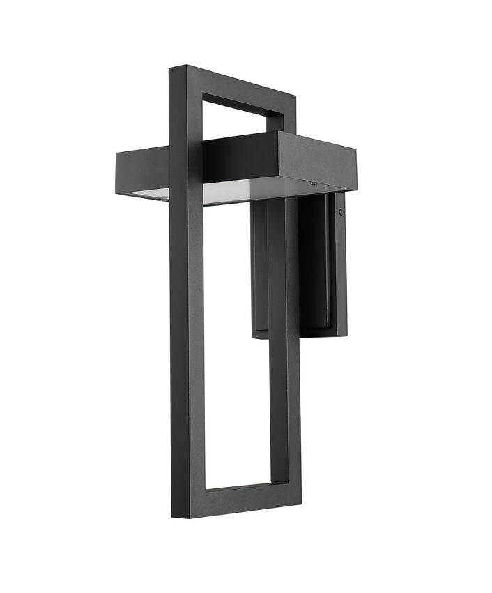 Outdoor Landscape Lighting LED 12V Low Voltage Luttrel 566B Outdoor Wall Sconce 8.75" x 8.62" x 18" Black Aluminum Frosted Glass Non-Dimmable 12W LED-Integrated Line Voltage 120V for Porch, Patio, Garage, Garden, Exterior Lighting