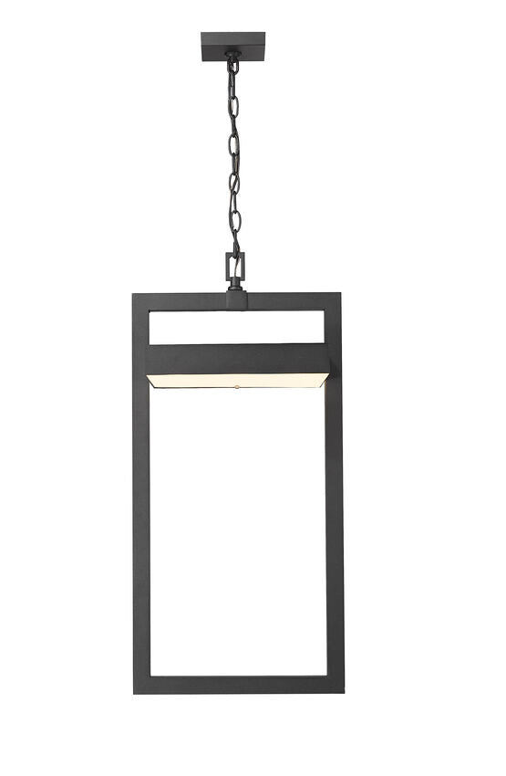 Outdoor Landscape Lighting LED 12V Low Voltage Luttrel 566CHXL Outdoor Chain Mount Ceiling Hanging Pendant Fixture 14.25" x 11.75" x 29.5" Aluminum Sand Blast Glass 27 Non-Dimmable 27W 4 LED-Integrated Line Voltage 120V for Porch, Patio, Garage, Garden, Exterior Lighting