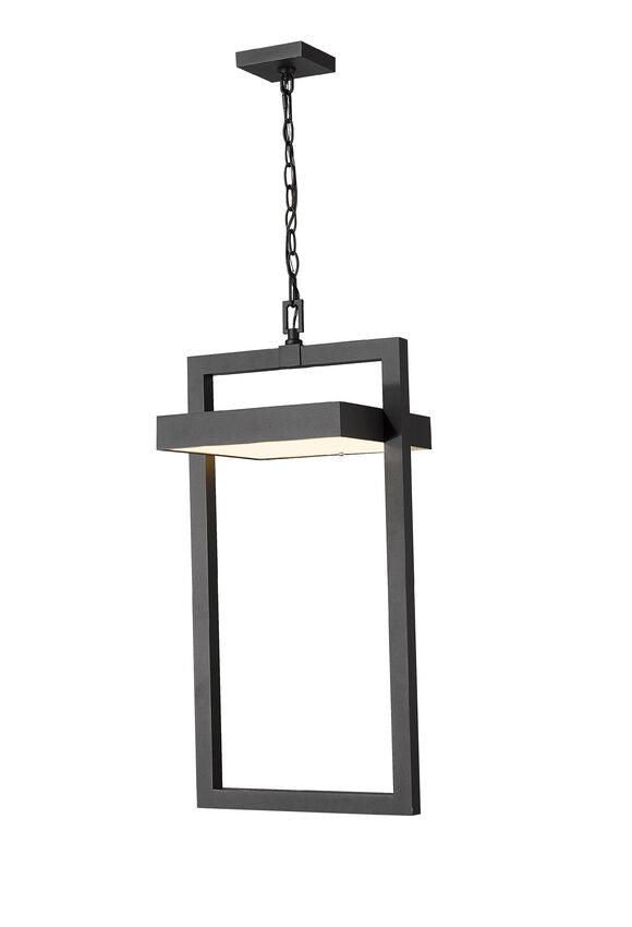 Outdoor Landscape Lighting LED 12V Low Voltage Luttrel 566CHXL Outdoor Chain Mount Ceiling Hanging Pendant Fixture 14.25" x 11.75" x 29.5" Aluminum Sand Blast Glass 27 Non-Dimmable 27W 4 LED-Integrated Line Voltage 120V for Porch, Patio, Garage, Garden, Exterior Lighting