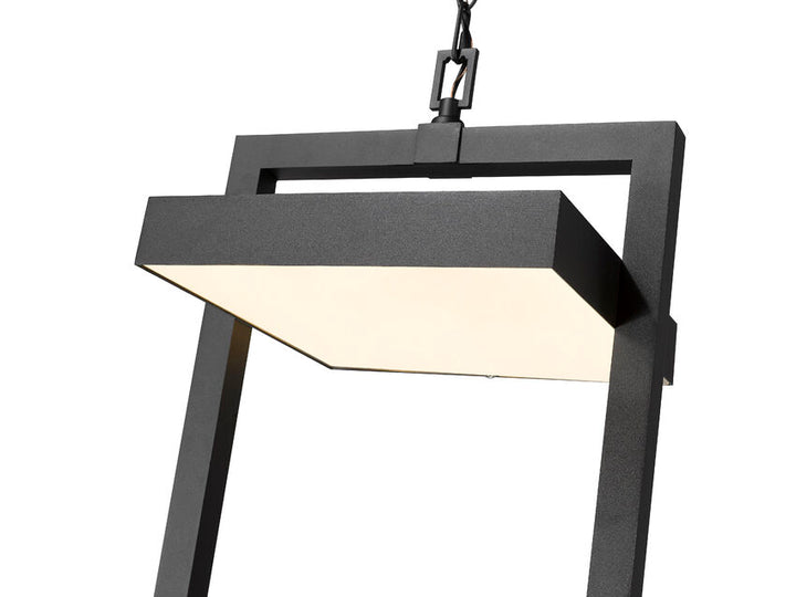Outdoor Landscape Lighting LED 12V Low Voltage Luttrel 566CHXL Outdoor Chain Mount Ceiling Hanging Pendant Fixture 14.25" x 11.75" x 29.5" Aluminum Sand Blast Glass 27 Non-Dimmable 27W 4 LED-Integrated Line Voltage 120V for Porch, Patio, Garage, Garden, Exterior Lighting