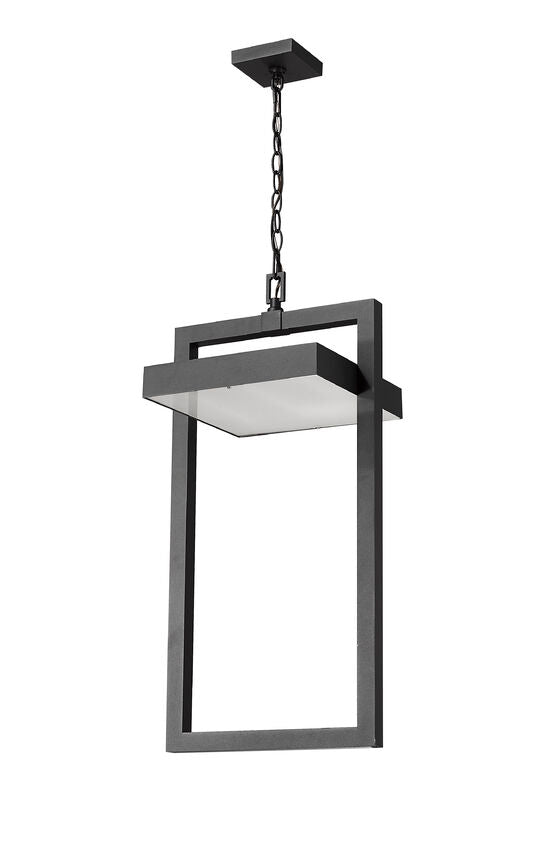 Outdoor Landscape Lighting LED 12V Low Voltage Luttrel 566CHXL Outdoor Chain Mount Ceiling Hanging Pendant Fixture 14.25" x 11.75" x 29.5" Aluminum Sand Blast Glass 27 Non-Dimmable 27W 4 LED-Integrated Line Voltage 120V for Porch, Patio, Garage, Garden, Exterior Lighting