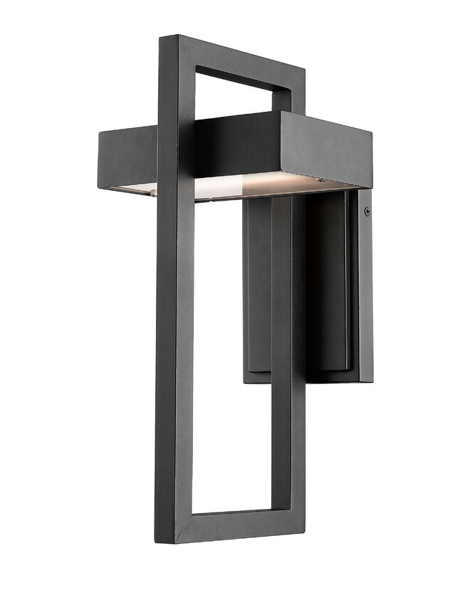 Outdoor Landscape Lighting LED 12V Low Voltage Luttrel 566M Outdoor Wall Sconce 7.5" x" x 7.12" x 15" Black Aluminum Frosted Glass Non-Dimmable 10W LED-Integrated Line Voltage 120V for Porch, Patio, Garage, Garden, Exterior Lighting