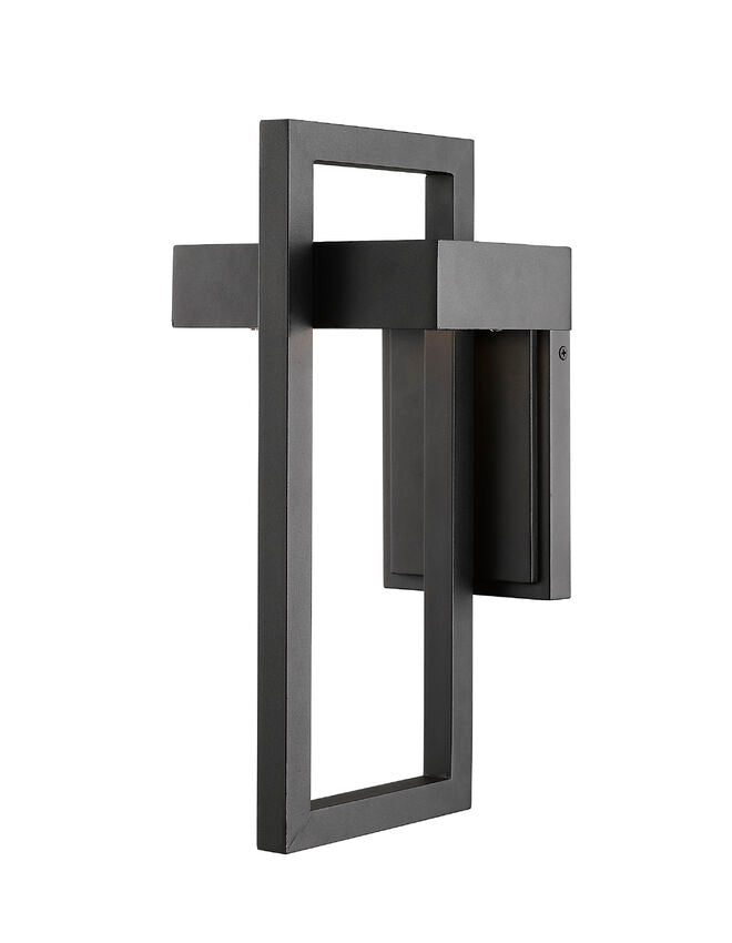 Outdoor Landscape Lighting LED 12V Low Voltage Luttrel 566M Outdoor Wall Sconce 7.5" x" x 7.12" x 15" Black Aluminum Frosted Glass Non-Dimmable 10W LED-Integrated Line Voltage 120V for Porch, Patio, Garage, Garden, Exterior Lighting