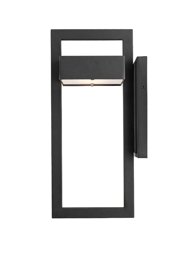 Outdoor Landscape Lighting LED 12V Low Voltage Luttrel 566M Outdoor Wall Sconce 7.5" x" x 7.12" x 15" Black Aluminum Frosted Glass Non-Dimmable 10W LED-Integrated Line Voltage 120V for Porch, Patio, Garage, Garden, Exterior Lighting