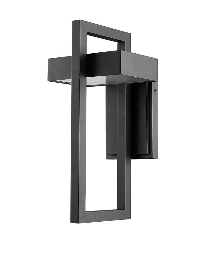 Outdoor Landscape Lighting LED 12V Low Voltage Luttrel 566M Outdoor Wall Sconce 7.5" x" x 7.12" x 15" Black Aluminum Frosted Glass Non-Dimmable 10W LED-Integrated Line Voltage 120V for Porch, Patio, Garage, Garden, Exterior Lighting