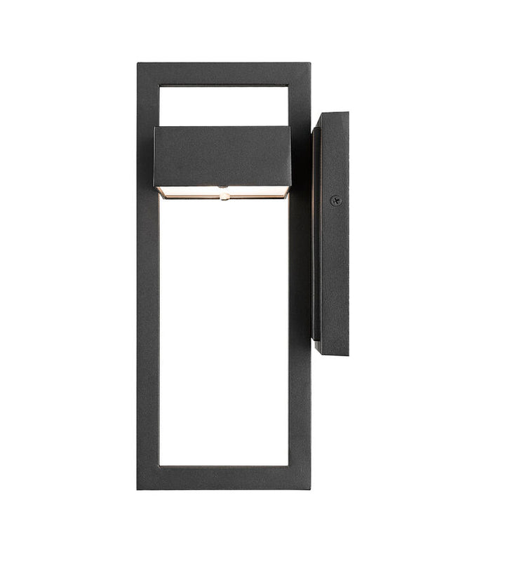 Outdoor Landscape Lighting LED 12V Low Voltage Luttrel 566S Outdoor Wall Sconce 5.75" x 5.5" x 11.75" Black Aluminum Frosted Glass Non-Dimmable 8W LED-Integrated Line Voltage 120V for Porch, Patio, Garage, Garden, Exterior Lighting
