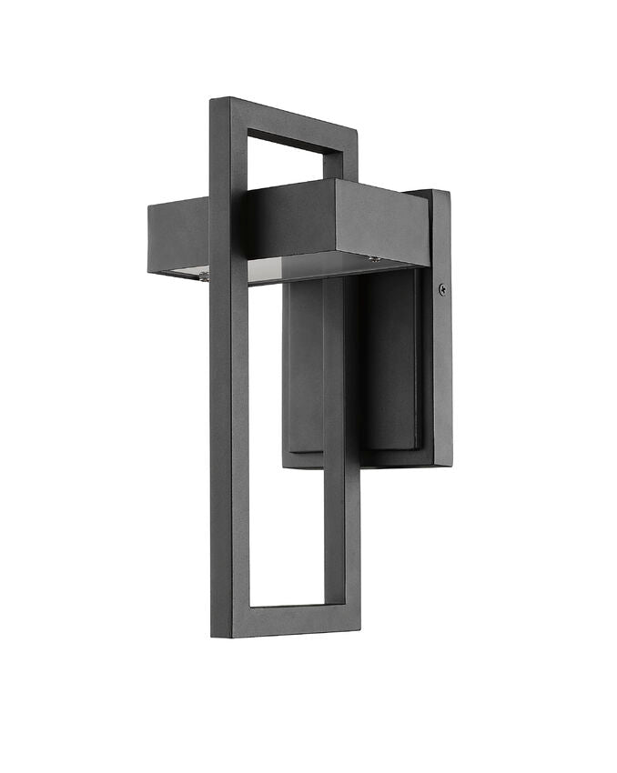 Outdoor Landscape Lighting LED 12V Low Voltage Luttrel 566S Outdoor Wall Sconce 5.75" x 5.5" x 11.75" Black Aluminum Frosted Glass Non-Dimmable 8W LED-Integrated Line Voltage 120V for Porch, Patio, Garage, Garden, Exterior Lighting