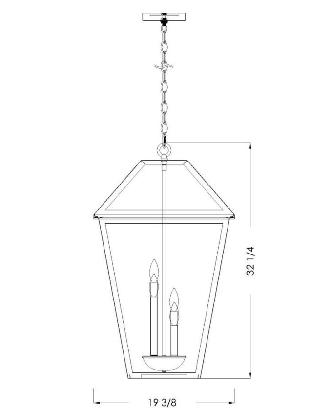 Outdoor Landscape Lighting LED 12V Low Voltage Talbot 579CHXLX 4 Lights Outdoor Chain Mount Ceiling Hanging Pendant Fixture 19.5" x 19.5" x 32.25" Oil Rubbed Bronze Stainless Steel and Iron Clear Seedy Glass Line Voltage Candelabra 120V 4 E12 Base Sockets for Garden, Exterior Lighting