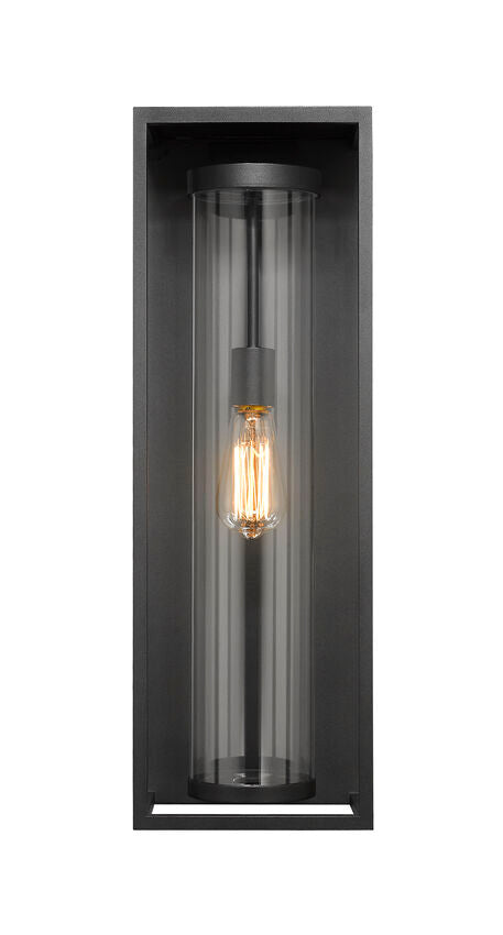 Outdoor Landscape Lighting LED 12V Low Voltage Dunbroch 584B Outdoor Wall Sconce 6.25" x 8" x 24.25" Black Aluminum Clear Glass Line Voltage 120V for Porch, Patio, Garage, Garden, Exterior Lighting