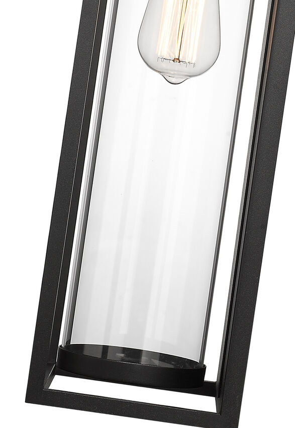 Outdoor Landscape Lighting LED 12V Low Voltage Dunbroch 584B Outdoor Wall Sconce 6.25" x 8" x 24.25" Black Aluminum Clear Glass Line Voltage 120V for Porch, Patio, Garage, Garden, Exterior Lighting