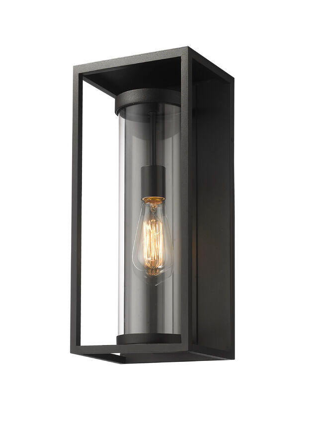 Outdoor Landscape Lighting LED 12V Low Voltage Dunbroch 584M Outdoor Wall Sconce 6.25" x 8" x 18.25" Black Aluminum Clear Glass Line Voltage 120V for Porch, Patio, Garage, Garden, Exterior Lighting
