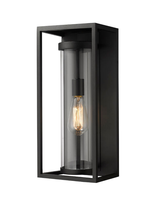 Outdoor Landscape Lighting LED 12V Low Voltage Dunbroch 584M Outdoor Wall Sconce 6.25" x 8" x 18.25" Black Aluminum Clear Glass Line Voltage 120V for Porch, Patio, Garage, Garden, Exterior Lighting