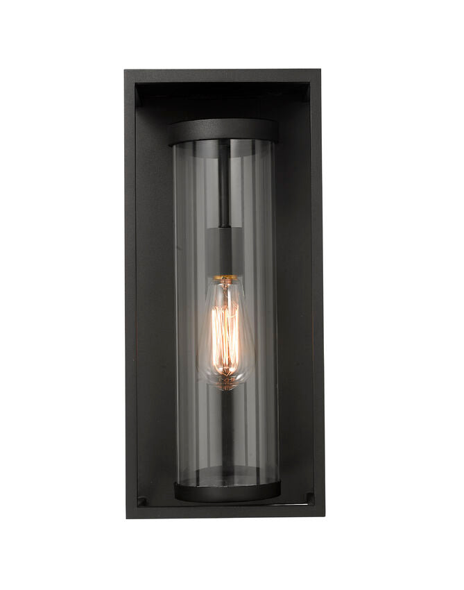 Outdoor Landscape Lighting LED 12V Low Voltage Dunbroch 584M Outdoor Wall Sconce 6.25" x 8" x 18.25" Black Aluminum Clear Glass Line Voltage 120V for Porch, Patio, Garage, Garden, Exterior Lighting