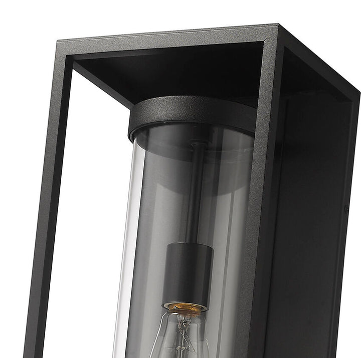 Outdoor Landscape Lighting LED 12V Low Voltage Dunbroch 584M Outdoor Wall Sconce 6.25" x 8" x 18.25" Black Aluminum Clear Glass Line Voltage 120V for Porch, Patio, Garage, Garden, Exterior Lighting