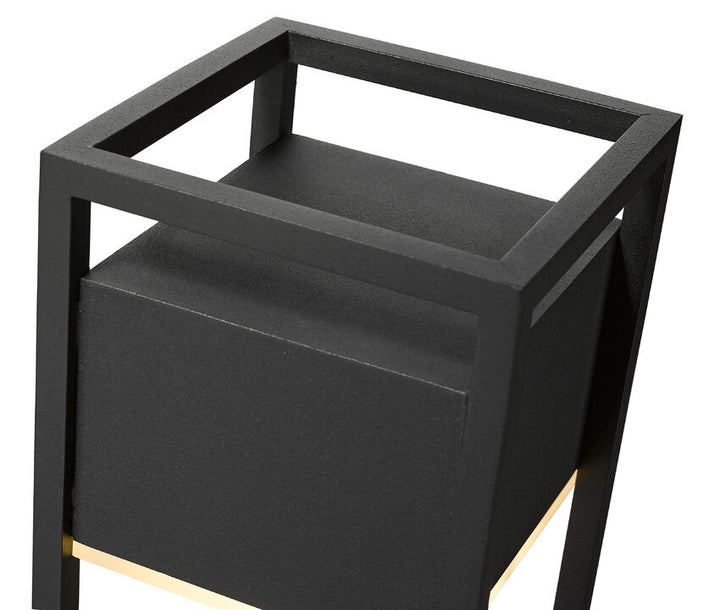Outdoor Landscape Lighting LED 12V Low Voltage Barwick 585PHMR Outdoor Post Mounted Fixture Post Head Lights 6.25" x 6.25" x 21.25" Black Aluminum Etched Glass Dimmable 14W LED-Integrated Line Voltage 120V for Garden, Exterior Lighting