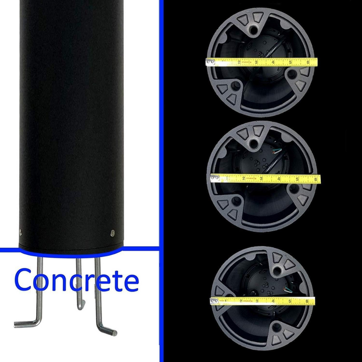 Outdoor Landscape Lighting LED 12V Low Voltage BPLA02 25" 120V 10W 3000K/5000K 1000LM Black Aluminum Flat-Top Bollard Light Line Voltage Commercial Bollard Path Light Outdoor Lighting