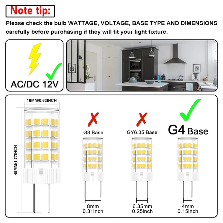 Outdoor Landscape Lighting LED 12V Low Voltage 6x/10x Package G4 5W Bi Pin 2700K/4000K/5000K LED Capsule 12V Bulb Energy Efficient Light IP65 Waterproof