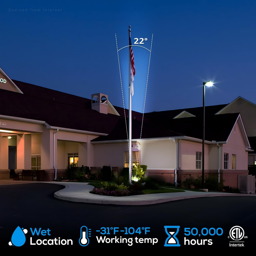 Outdoor Landscape Lighting LED 12V Low Voltage CDLCC40 120V Line Voltage Cast Aluminum Spotlight | 20W/30W/40W Adjustable Wattage 3CCT 3000K/4000K/5000K LED Bullet Floodlight, Photocell, 4880LM 100-277V Commercial Landscape Lights, ETL Listed IP65