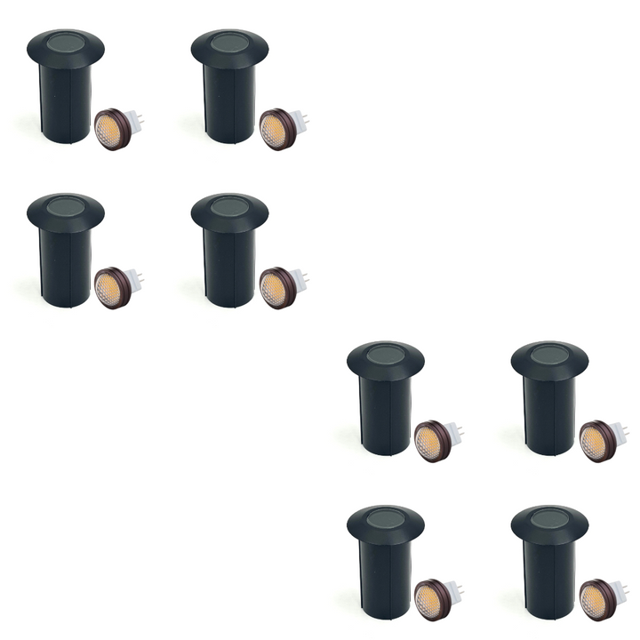 Outdoor Landscape Lighting LED 12V Low Voltage UNBP07 Mortirolo Brass / Stainless Steel In-Ground Well Light 4x/8x/12x MR8 2.5W Dimmable 2700K Package Low Voltage Outdoor Lighting Black Brass 8 Pack