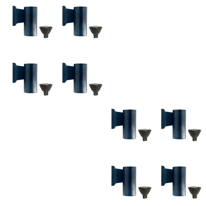 Outdoor Landscape Lighting LED 12V Low Voltage SCSP04 Teide Sconce Brass Finish Down Light 4x/8x/12x MR16 4W Dimmable 2700K Package Low Voltage Outdoor Lighting Black Brass 8 Pack