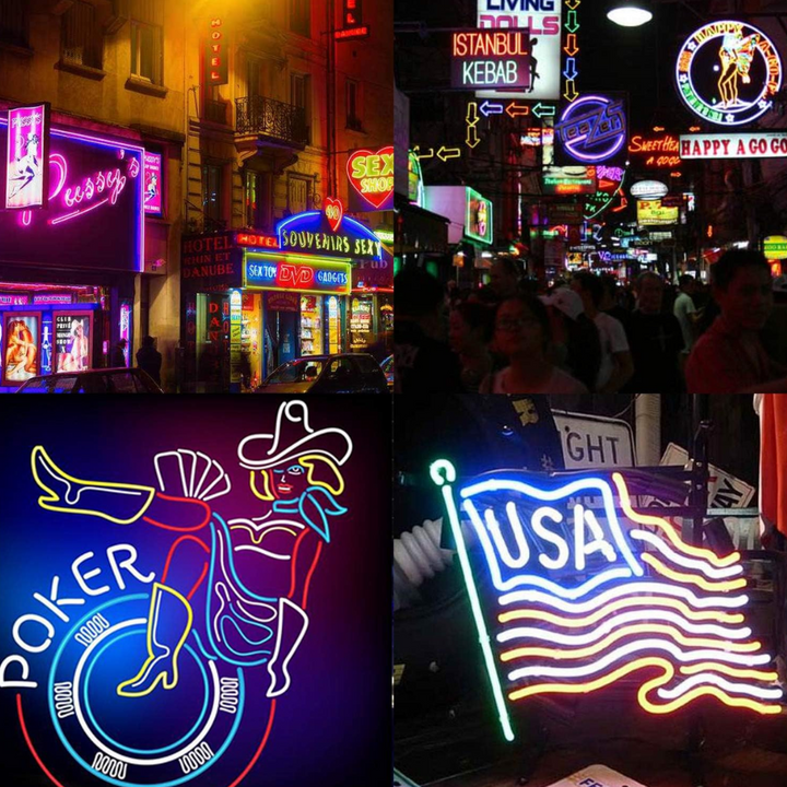 Outdoor Landscape Lighting LED 12V Low Voltage SLN11 Dotless Neon LED Strip Light 360° 120V 4W/ft IP67 Outdoor Rated Dimmable High Voltage Slim 16x16mm Silicone Strip Light with Holder, IR Remote, and Adapter with Power Supply