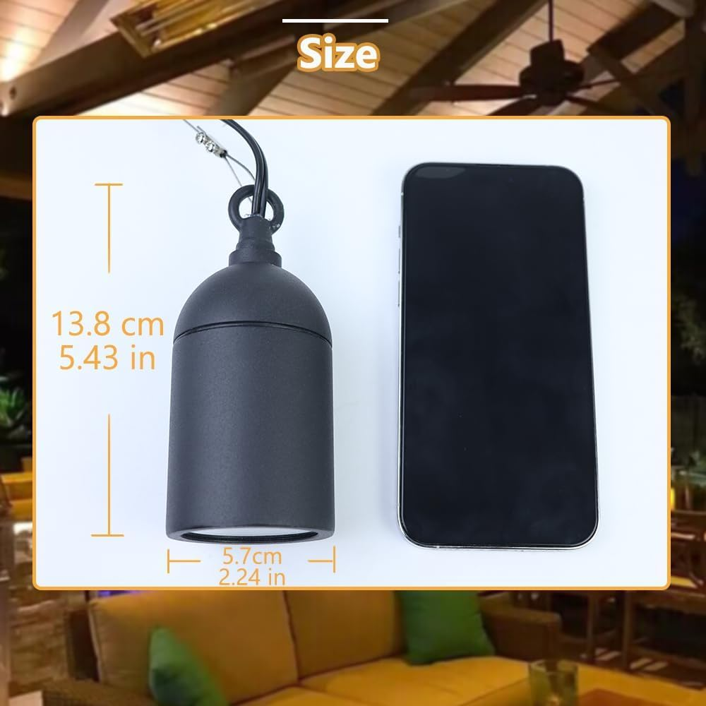 Outdoor Landscape Lighting LED 12V Low Voltage HLA06 2-Pack Low Voltage Black Rounded Pendant with MR16 3W 300LM 3000K Warm White LED Aluminum Light Hanging Patio Light Package