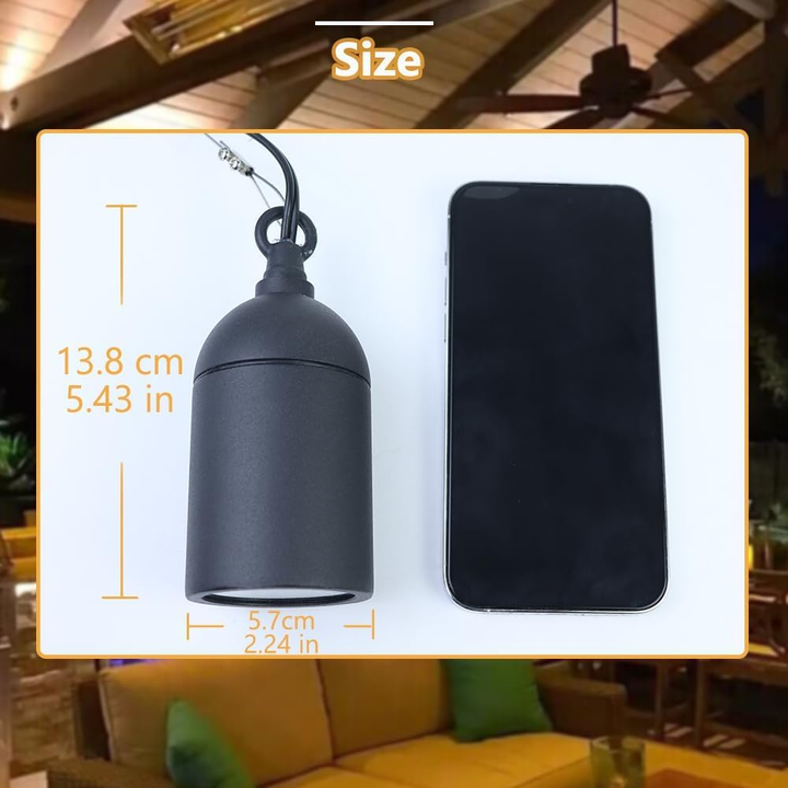 Outdoor Landscape Lighting LED 12V Low Voltage HLA06 2-Pack Low Voltage Black Rounded Pendant with MR16 3W 300LM 3000K Warm White LED Aluminum Light Hanging Patio Light Package