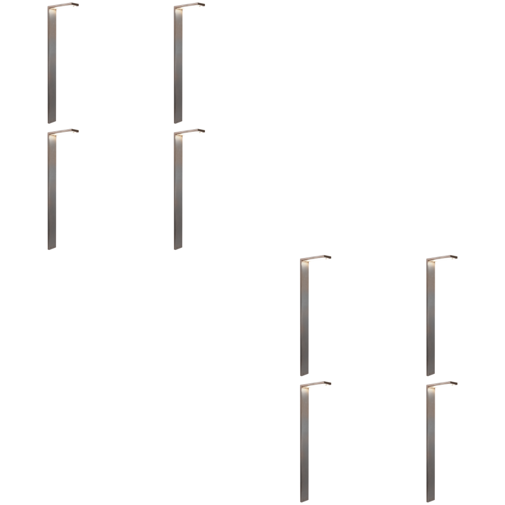 Outdoor Landscape Lighting LED 12V Low Voltage CDPS58 4x/8x/12x Package 3W Stainless Steel Directional Pathway Light LED Bollard Landscape Lighting 12V Low Voltage Stainless Steel 8 Pack