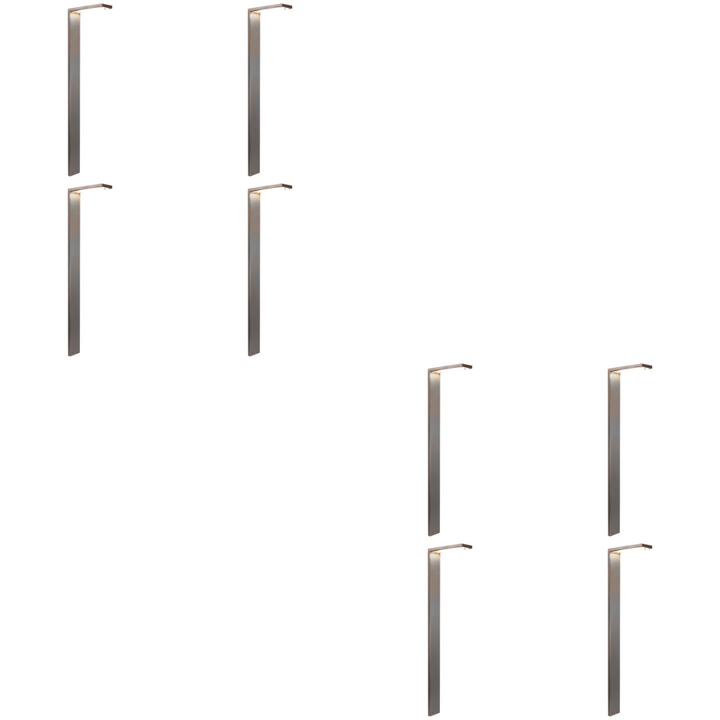 Outdoor Landscape Lighting LED 12V Low Voltage CDPS58 4x/8x/12x Package 3W Stainless Steel Directional Pathway Light LED Bollard Landscape Lighting 12V Low Voltage Stainless Steel 8 Pack