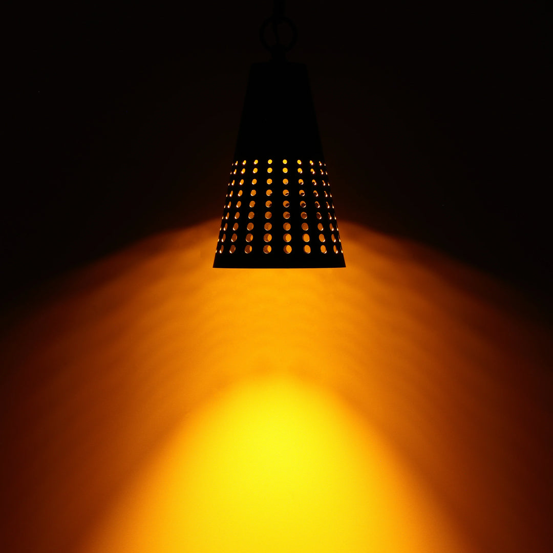Outdoor Landscape Lighting LED 12V Low Voltage HLA04 Tiki Low Voltage Black Pendant 5W 2200K Integrated LED Aluminum Light Hanging Patio Light