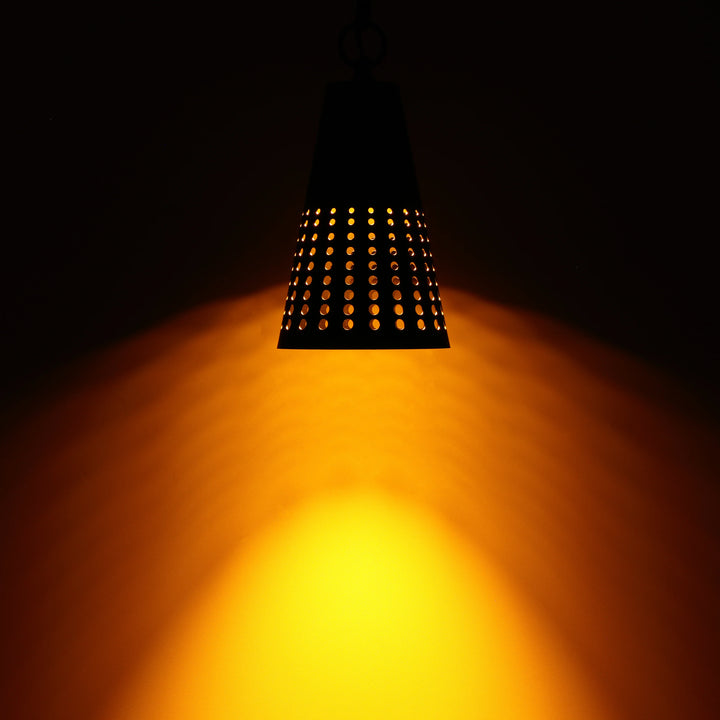 Outdoor Landscape Lighting LED 12V Low Voltage HLA04 Tiki Low Voltage Black Pendant 5W 2200K Integrated LED Aluminum Light Hanging Patio Light