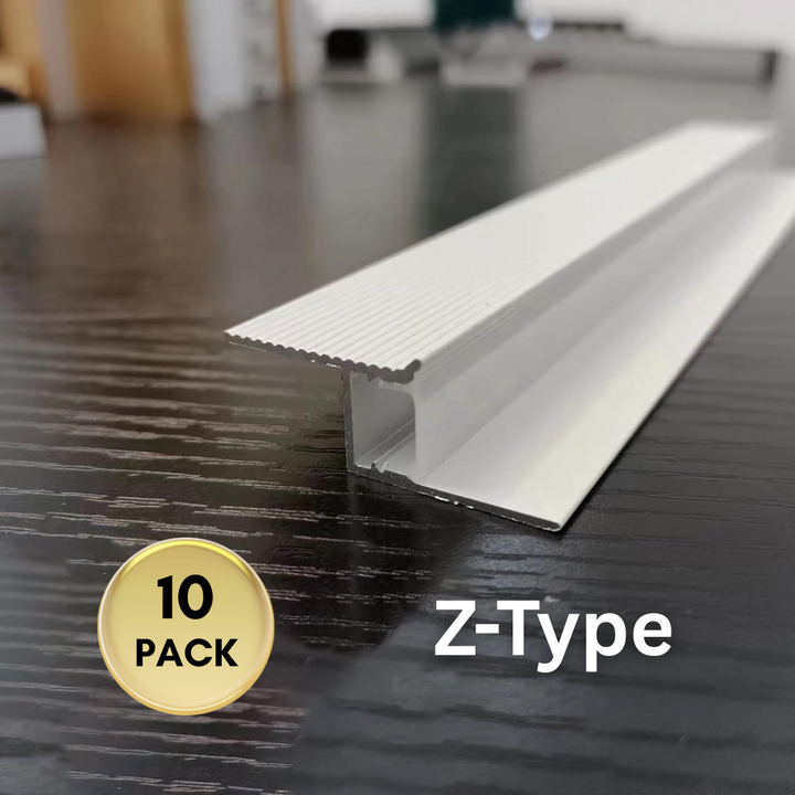Outdoor Landscape Lighting LED 12V Low Voltage AC17 Suspended Ceiling Z-Type Aluminum Channel with 3.3FT/1M For Max Inner 9.6mm Width LED Strip Lights Pack of 5/10/20 10 Pack of 3.3ft (1M) White