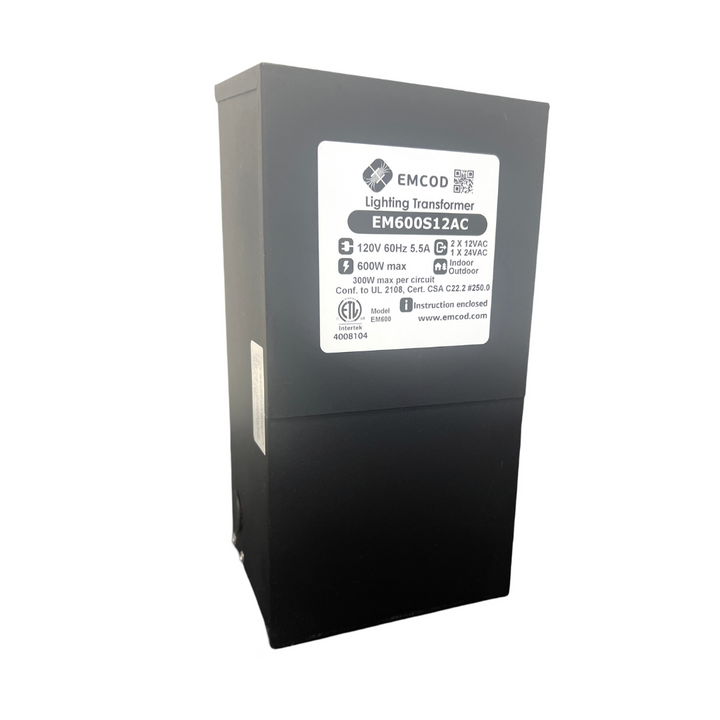Outdoor Landscape Lighting LED 12V Low Voltage EM Series 12V/24V AC Low Voltage Dimmable Transformers LED Driver Outdoor Rated EM Series 12V/24V AC Low Voltage Dimmable Transformers LED Driver Outdoor Rated (EMCOD)