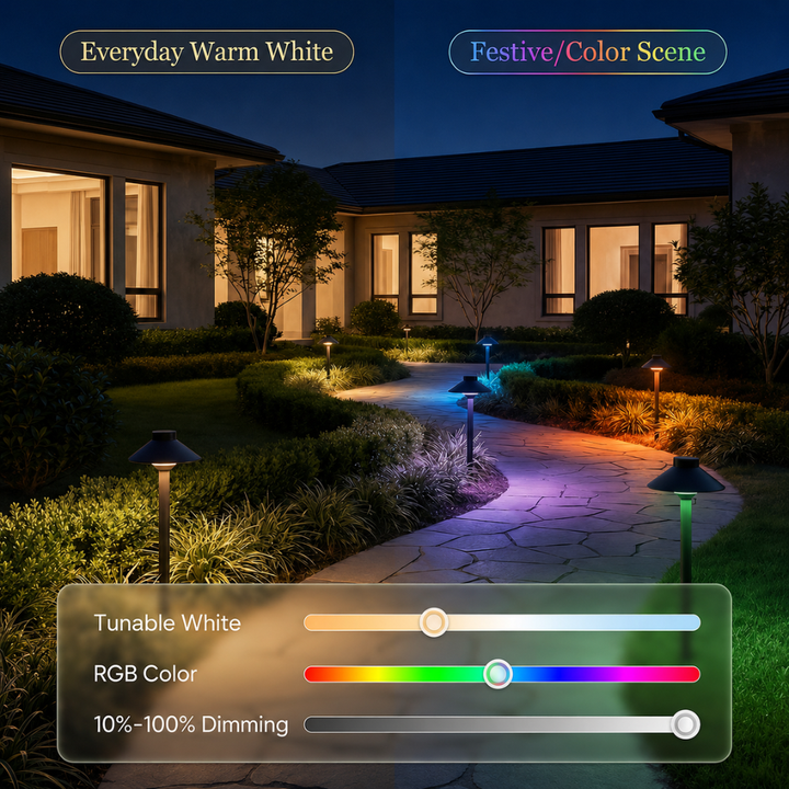 Outdoor Landscape Lighting LED 12V Low Voltage 3W G4 RGBCW 2700K-5000K Smart Bluetooth 12V Low Voltage LED Light Bulbs Package with Remote Dimmable Energy Saving