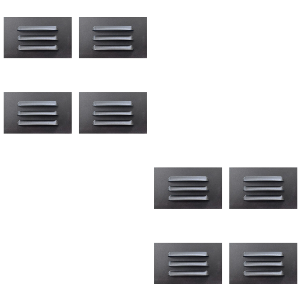 Outdoor Landscape Lighting LED 12V Low Voltage STA11 4x/8x/12x Package 3.5W 12V Low Voltage 3000K Warm White Integrated Rectangular Waterproof Horizontal LED Aluminum Step Light Wall Lighting Fixture Dark Bronze 8 Pack
