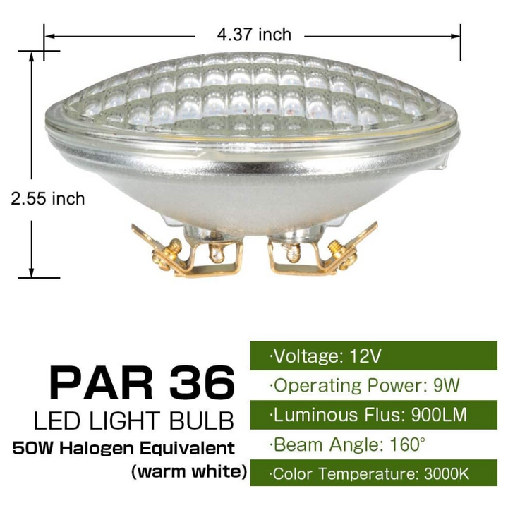 Outdoor Landscape Lighting LED 12V Low Voltage PAR36 Package Outdoor Landscape LED Bulbs Waterproof Flood Light Fixture