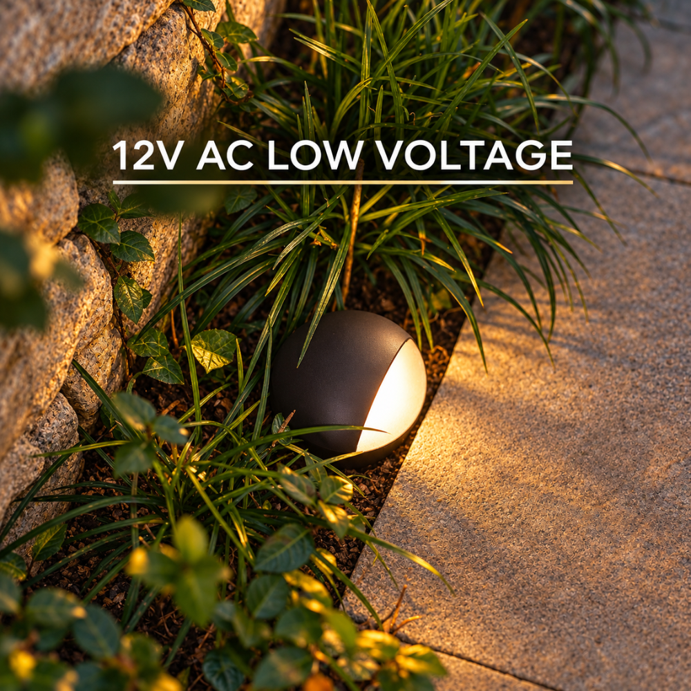 Outdoor Landscape Lighting LED 12V Low Voltage UNAL03 5W 3000K 150LM Bronze Aluminum Half-Moon LED Surface Mount Well Light – 12V Low Voltage Landscape Lighting