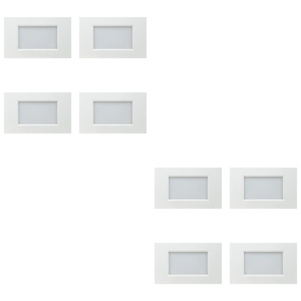 Outdoor Landscape Lighting LED 12V Low Voltage STA10 4x/8x/12x Package 3.5W 12V Low Voltage 3CCT Rectangular Waterproof Horizontal LED Aluminum Stair Step Light Fixture White 8 Pack