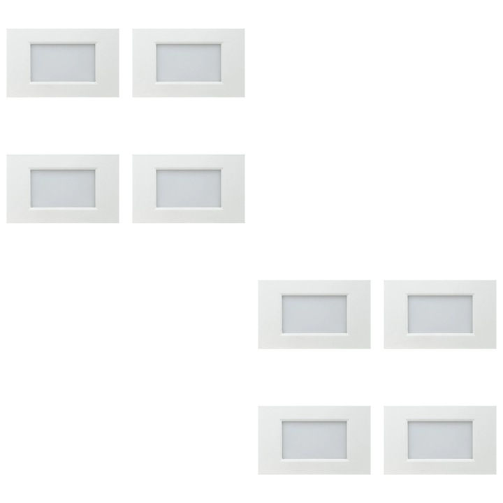 Outdoor Landscape Lighting LED 12V Low Voltage STA10 4x/8x/12x Package 3.5W 12V Low Voltage 3CCT Rectangular Waterproof Horizontal LED Aluminum Stair Step Light Fixture White 8 Pack
