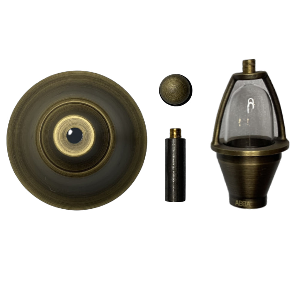 Outdoor Landscape Lighting LED 12V Low Voltage PLB17 Cast Brass LED Bell Shaped Lamp Ready 12V Low Voltage Pathway Outdoor Landscape Lighting Fixture Lamp Ready G4 Socket