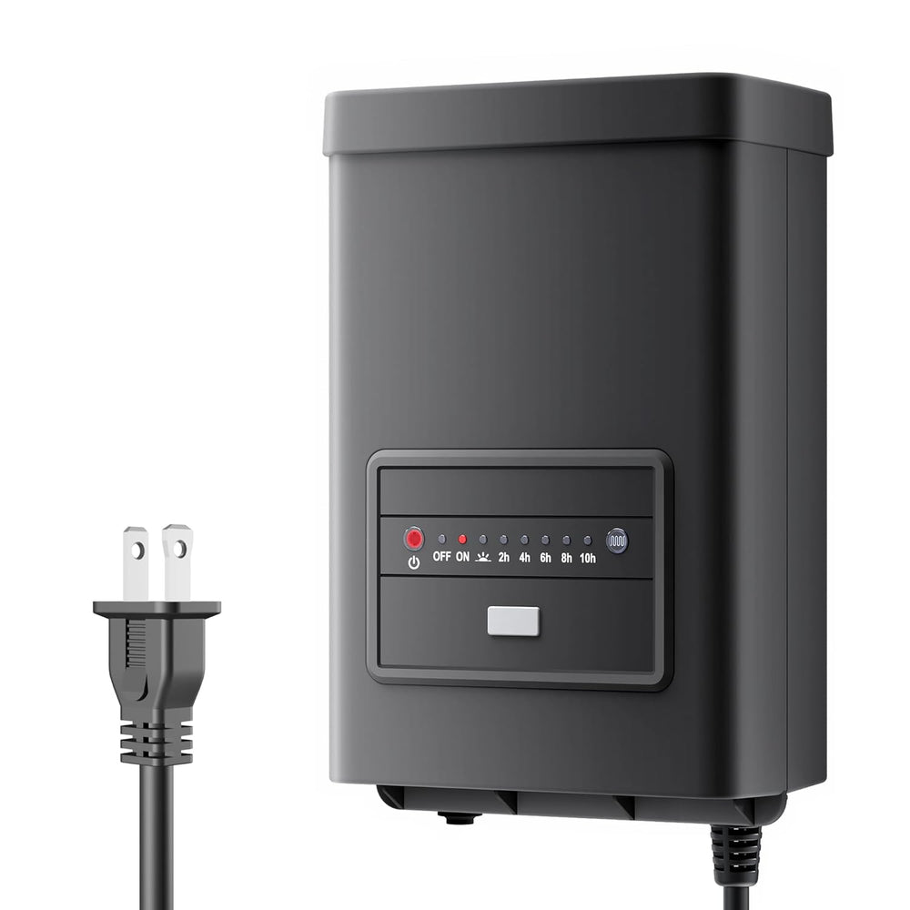Outdoor Landscape Lighting LED 12V Low Voltage TSPA 60/120/200/300W DC12V Outputs, Low Voltage Outdoor Plastic Transformer with Photocell and Countdown Timer
