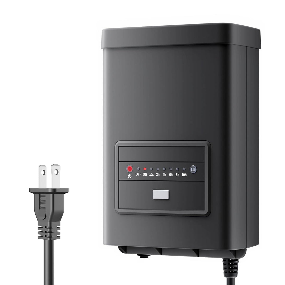 Outdoor Landscape Lighting LED 12V Low Voltage TSPA 60/120/200/300W DC12V Outputs, Low Voltage Outdoor Plastic Transformer with Photocell and Countdown Timer